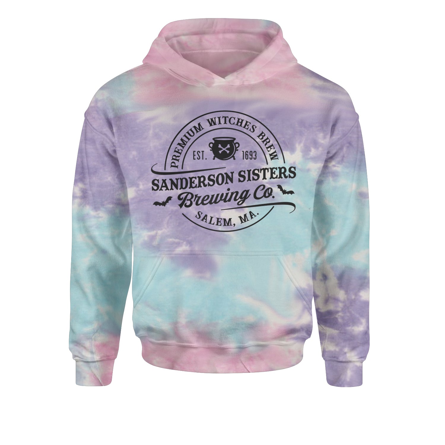 Sanderson Sisters Brewing Company Witches Brew Youth-Sized Hoodie Tie-Dye Cotton Candy