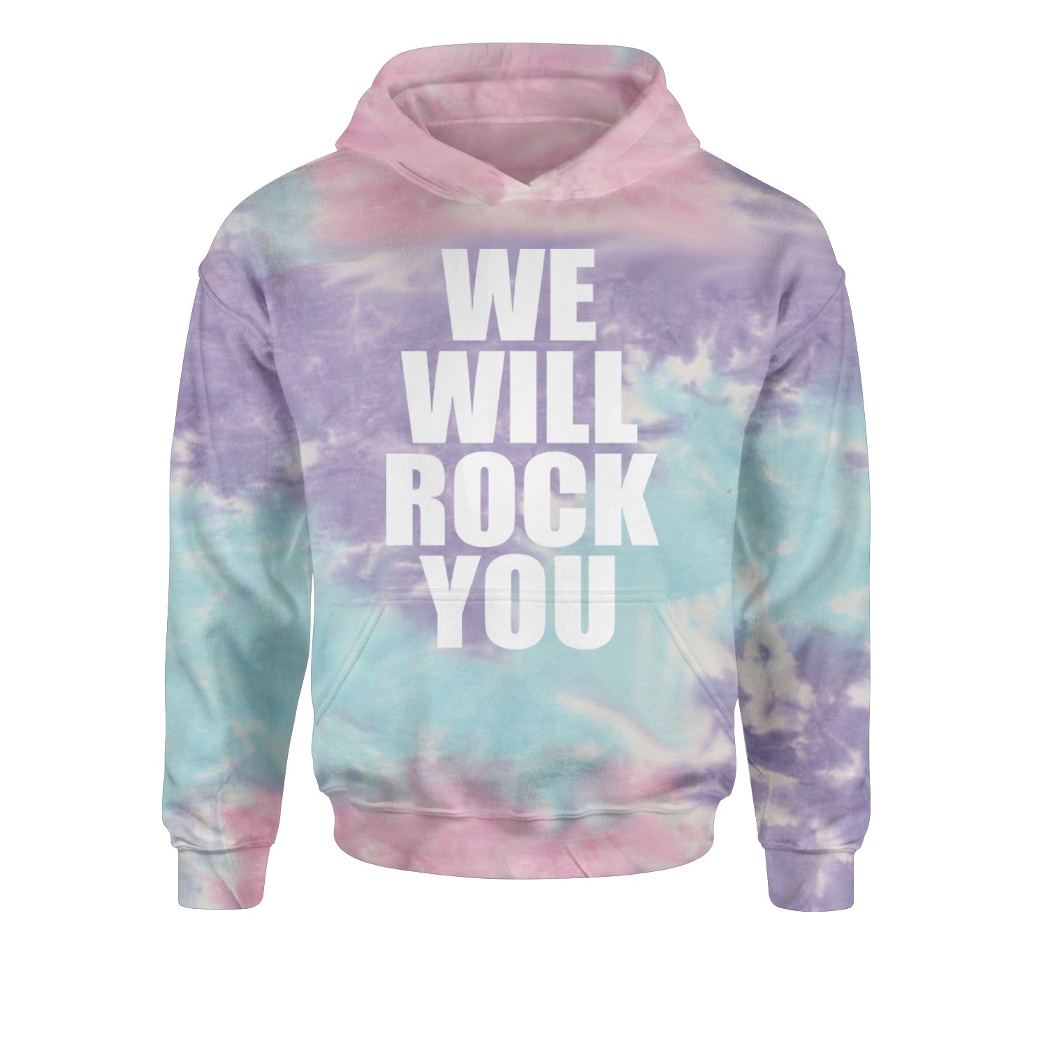 We Will Rock You Youth-Sized Hoodie Tie-Dye Cotton Candy