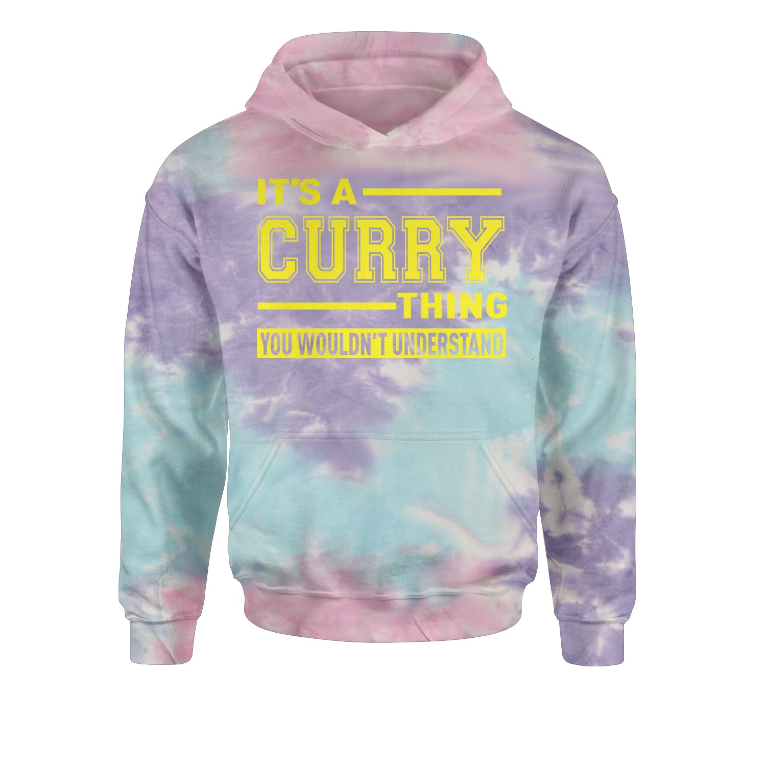 It's A Curry Thing, You Wouldn't Understand Basketball Youth-Sized Hoodie Tie-Dye Cotton Candy