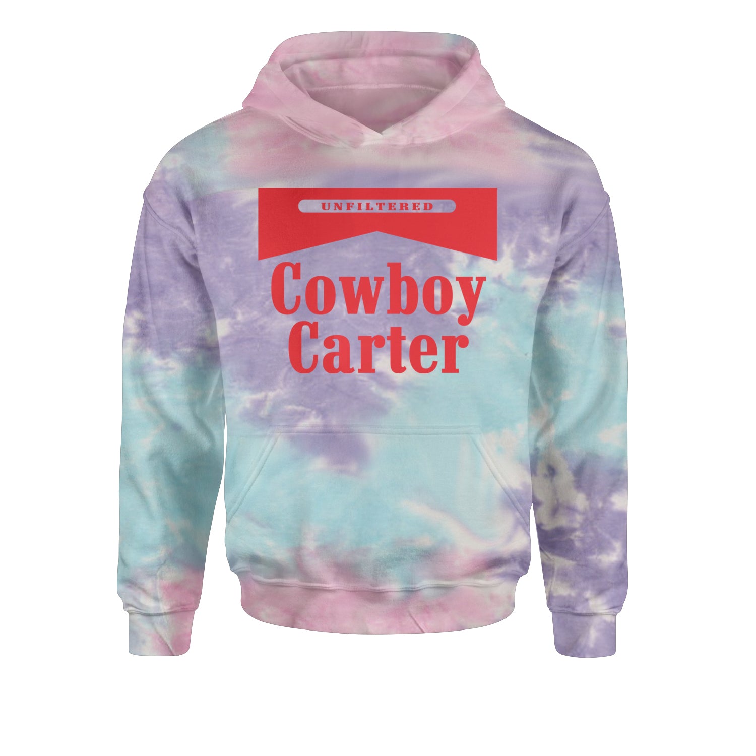 Cowboy Karter Country Act TwoYouth-Sized Hoodie Tie-Dye Cotton Candy