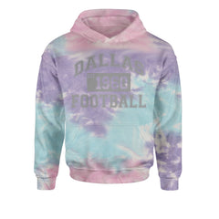 Dallas Football Established 1960 Youth-Sized Hoodie Tie-Dye Cotton Candy