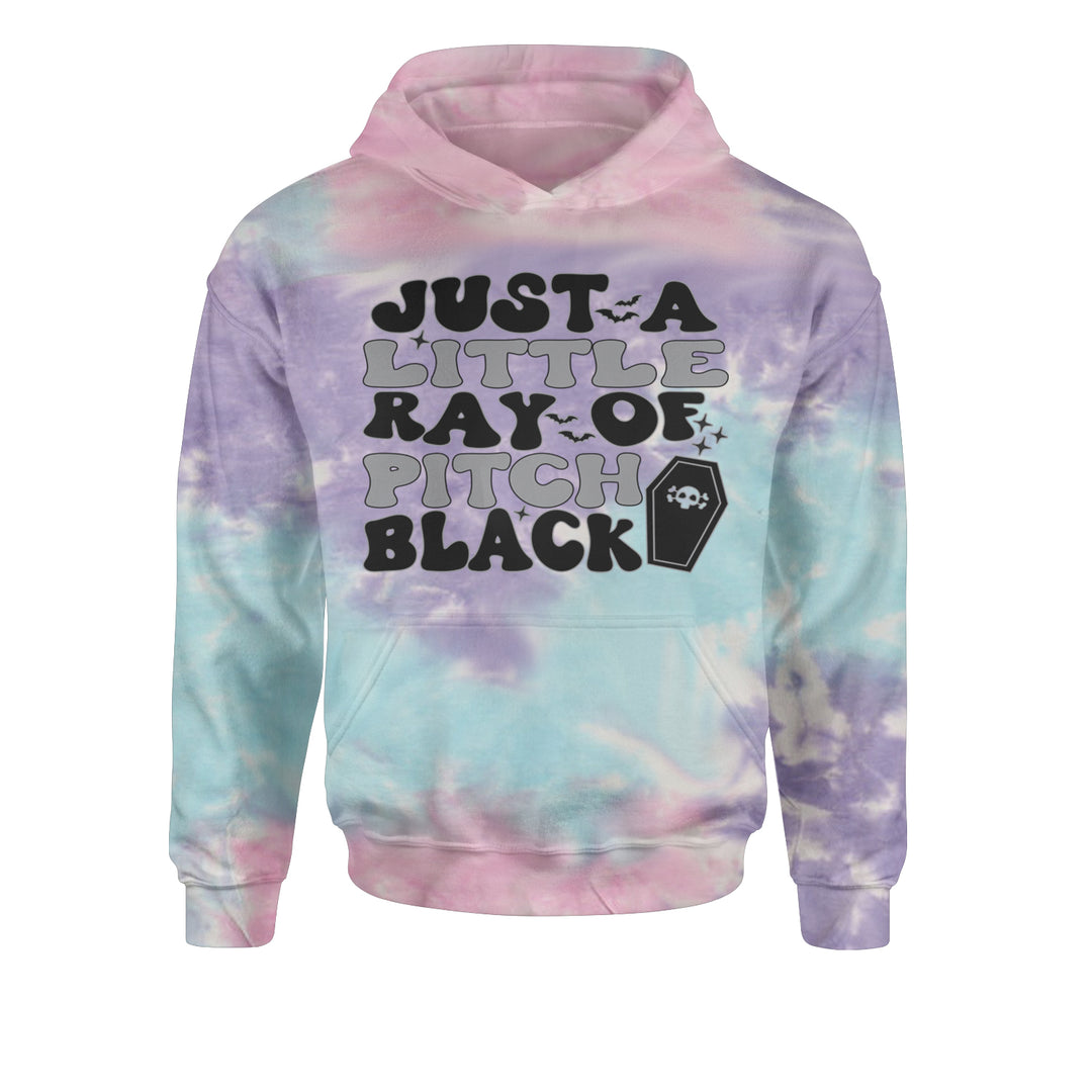 Just A Little Ray of Pitch Black graphic on Kids' Heavyweight Fleece Pullover Hoodie alternate view 7
