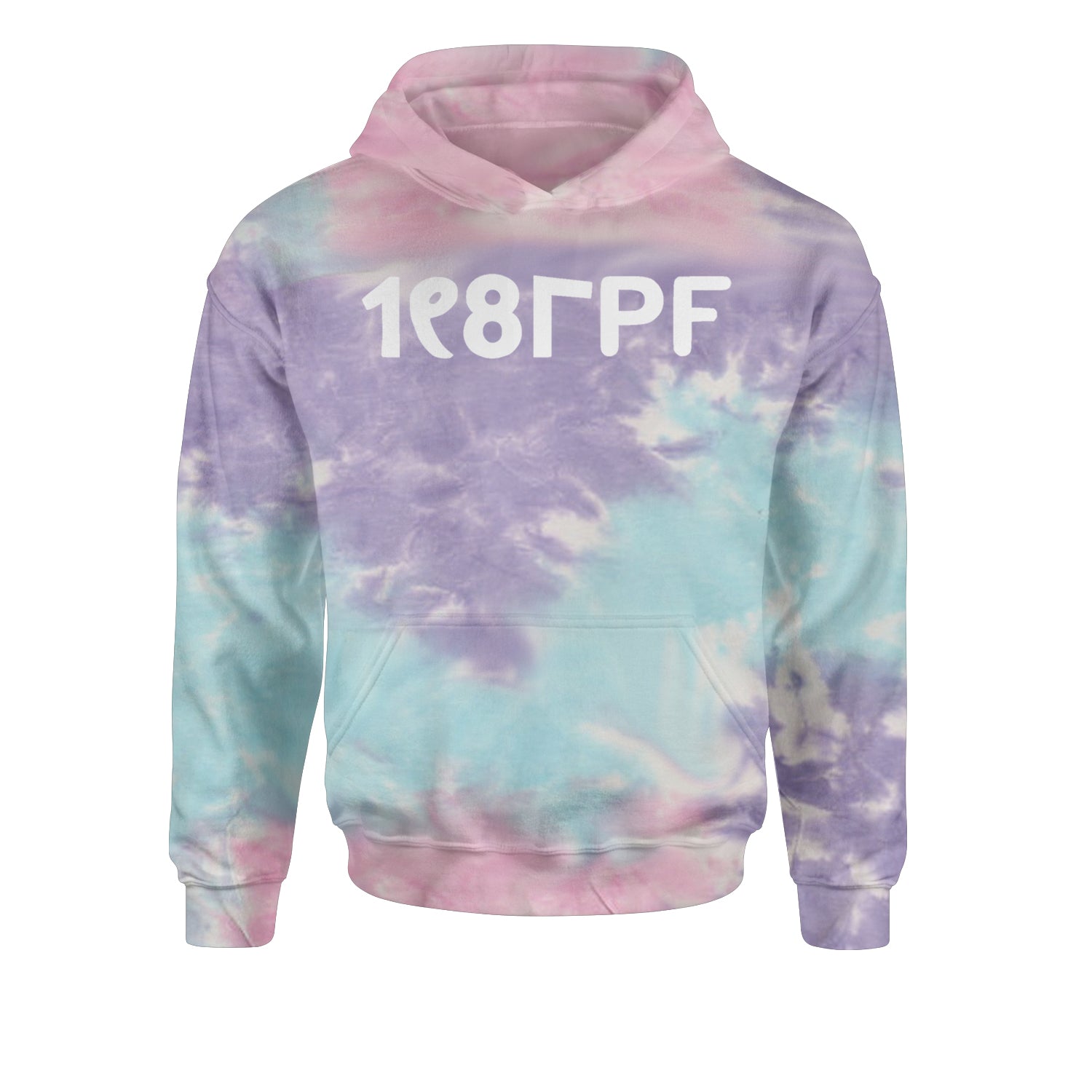 Principle Of Pleasure Retro 80's Miss Jackson  Youth-Sized Hoodie Tie-Dye Cotton Candy