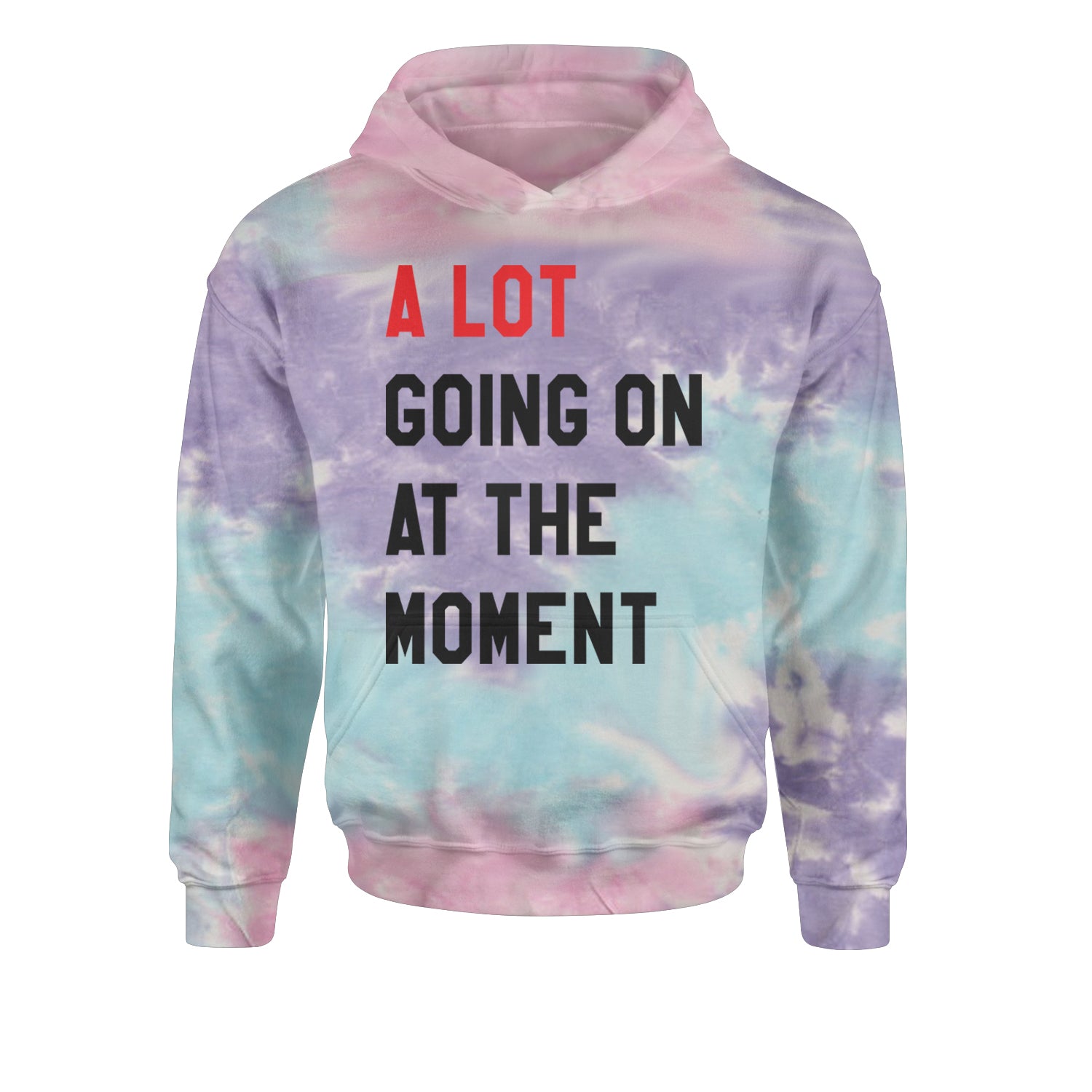 A Lot Going On At The Moment New TTPD Poet Department Youth-Sized Hoodie Tie-Dye Cotton Candy