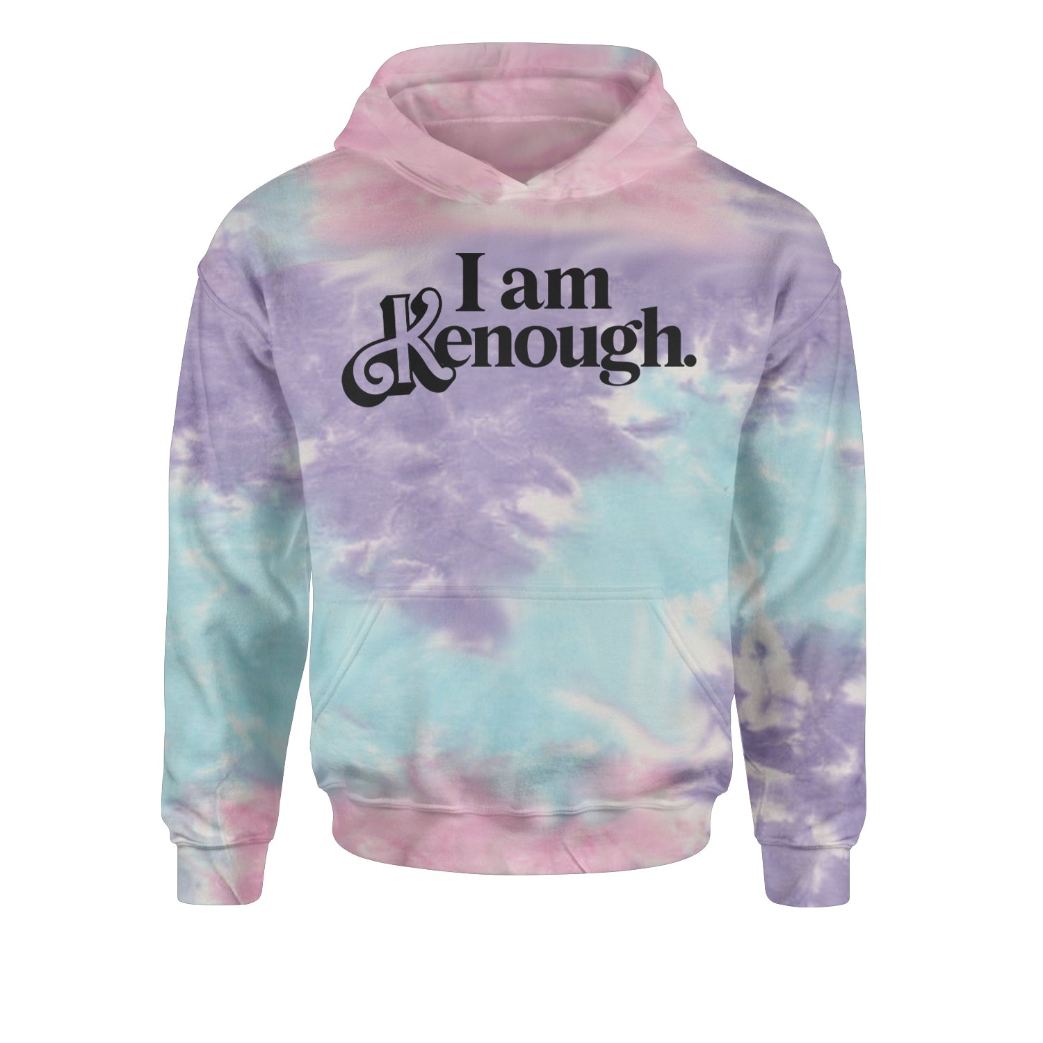 I Am Kenough Barbenheimer Youth-Sized Hoodie Tie-Dye Cotton Candy