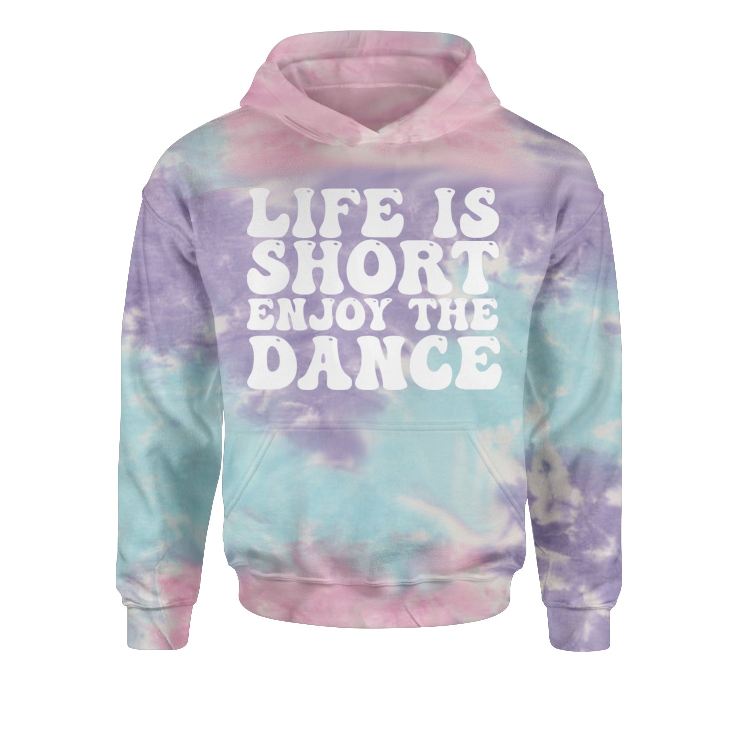 Life Is Short Enjoy The Dance Youth-Sized Hoodie Tie-Dye Cotton Candy