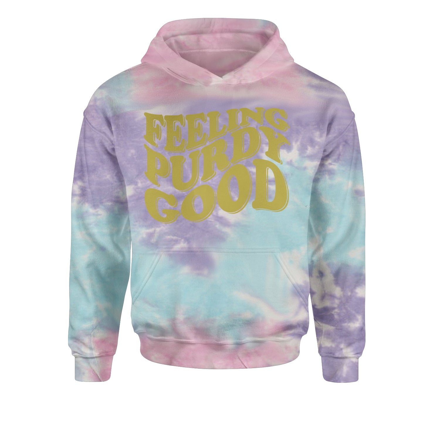 Feeling Purdy Good San Francisco Youth-Sized Hoodie Tie-Dye Cotton Candy