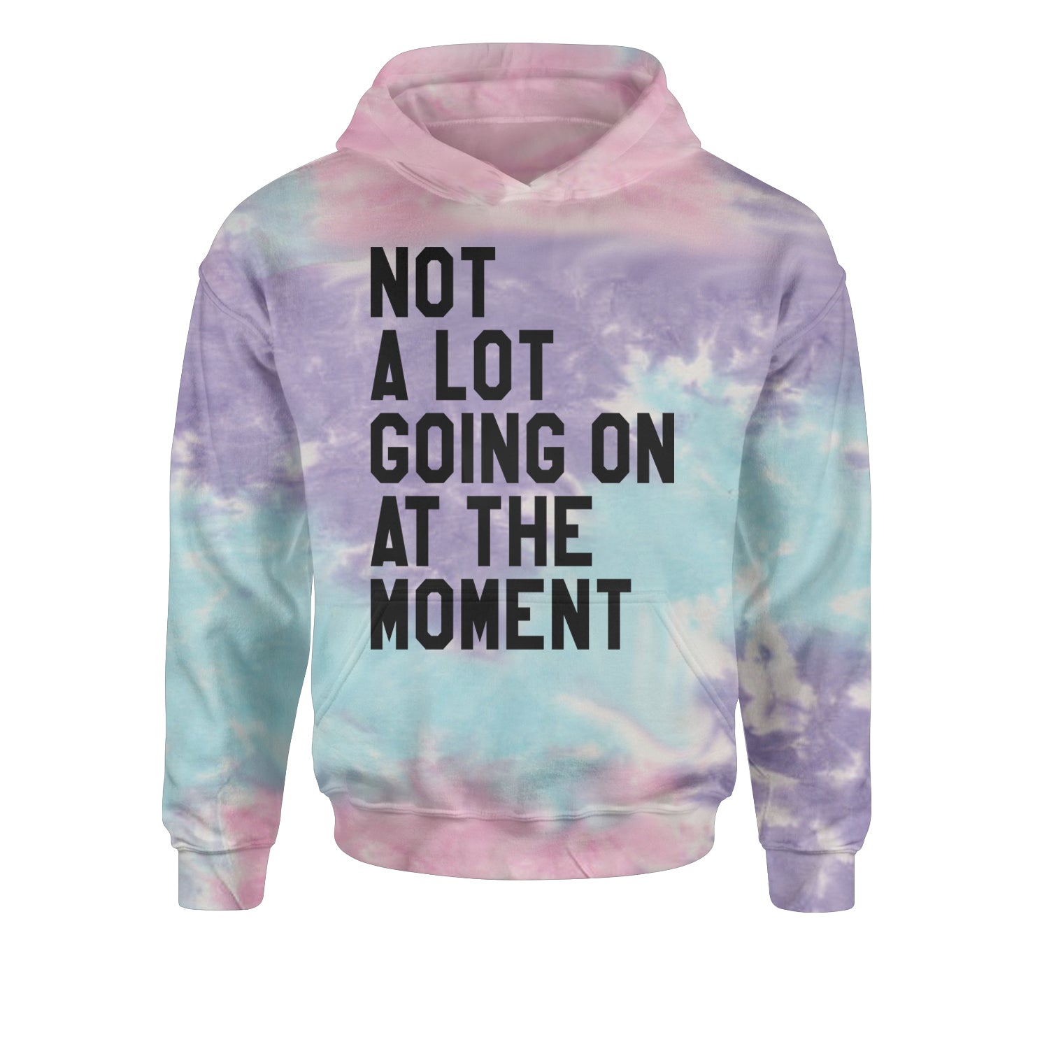 NOT A Lot Going On At The Moment Feeling 22 TTPD Youth-Sized Hoodie Tie-Dye Cotton Candy