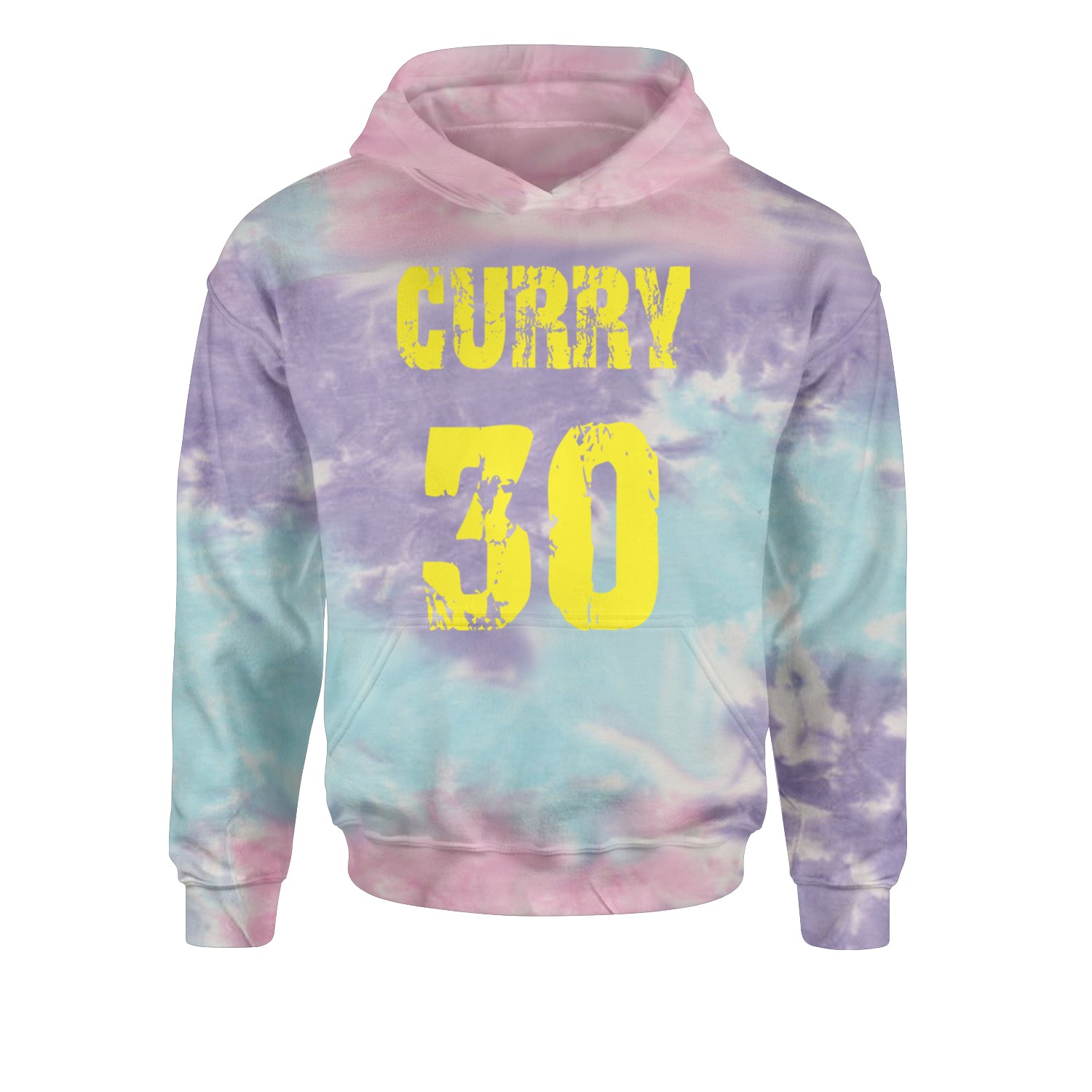 Curry #30 Youth-Sized Hoodie Tie-Dye Cotton Candy