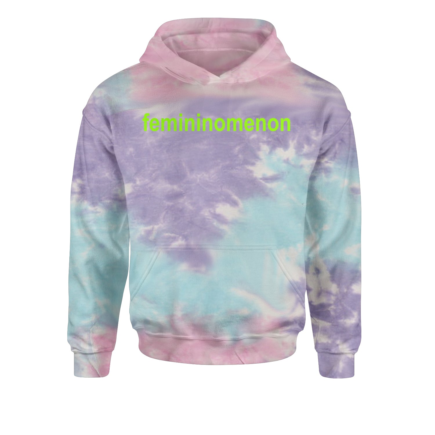 Femininomenon Female Empowerment Youth-Sized Hoodie Tie-Dye Cotton Candy