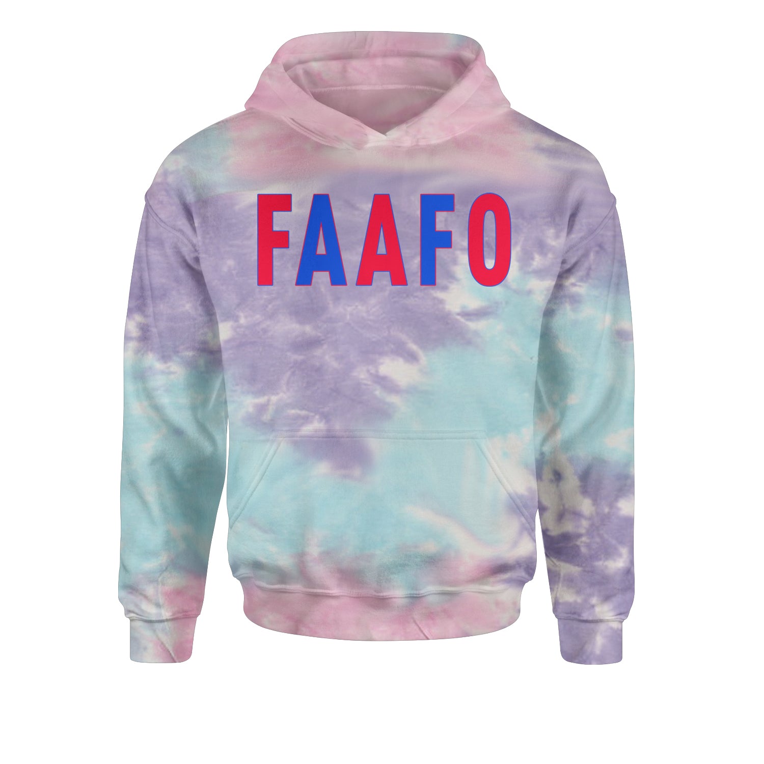 FAAFO Olympic Team USA Shirt Youth-Sized Hoodie Tie-Dye Cotton Candy