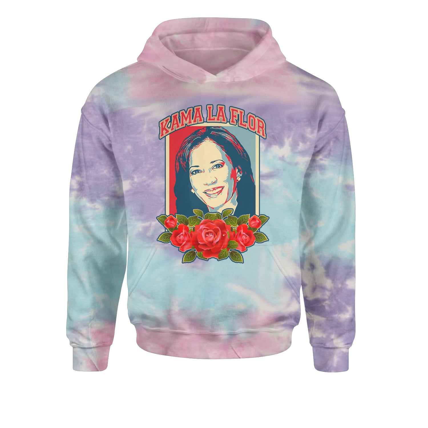 Kama La Flor Kamala Como La Flor Youth-Sized Hoodie Tie-Dye Cotton Candy