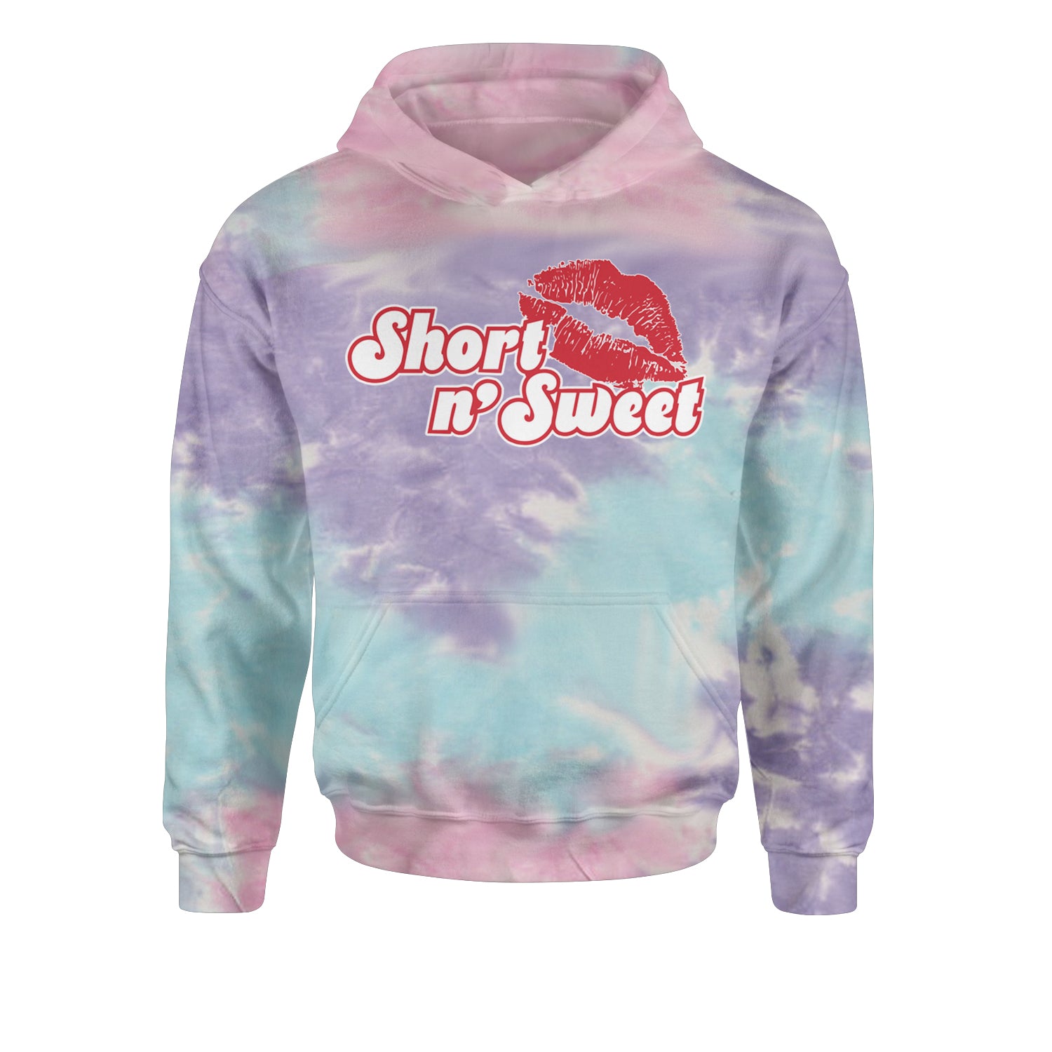 Short N' Sweet Red LipsYouth-Sized Hoodie Tie-Dye Cotton Candy