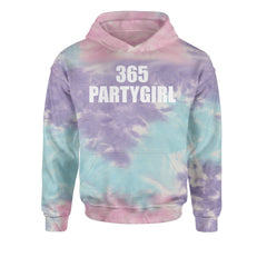 365 Party Girl Brat Girl Summer Youth-Sized Hoodie Tie-Dye Cotton Candy