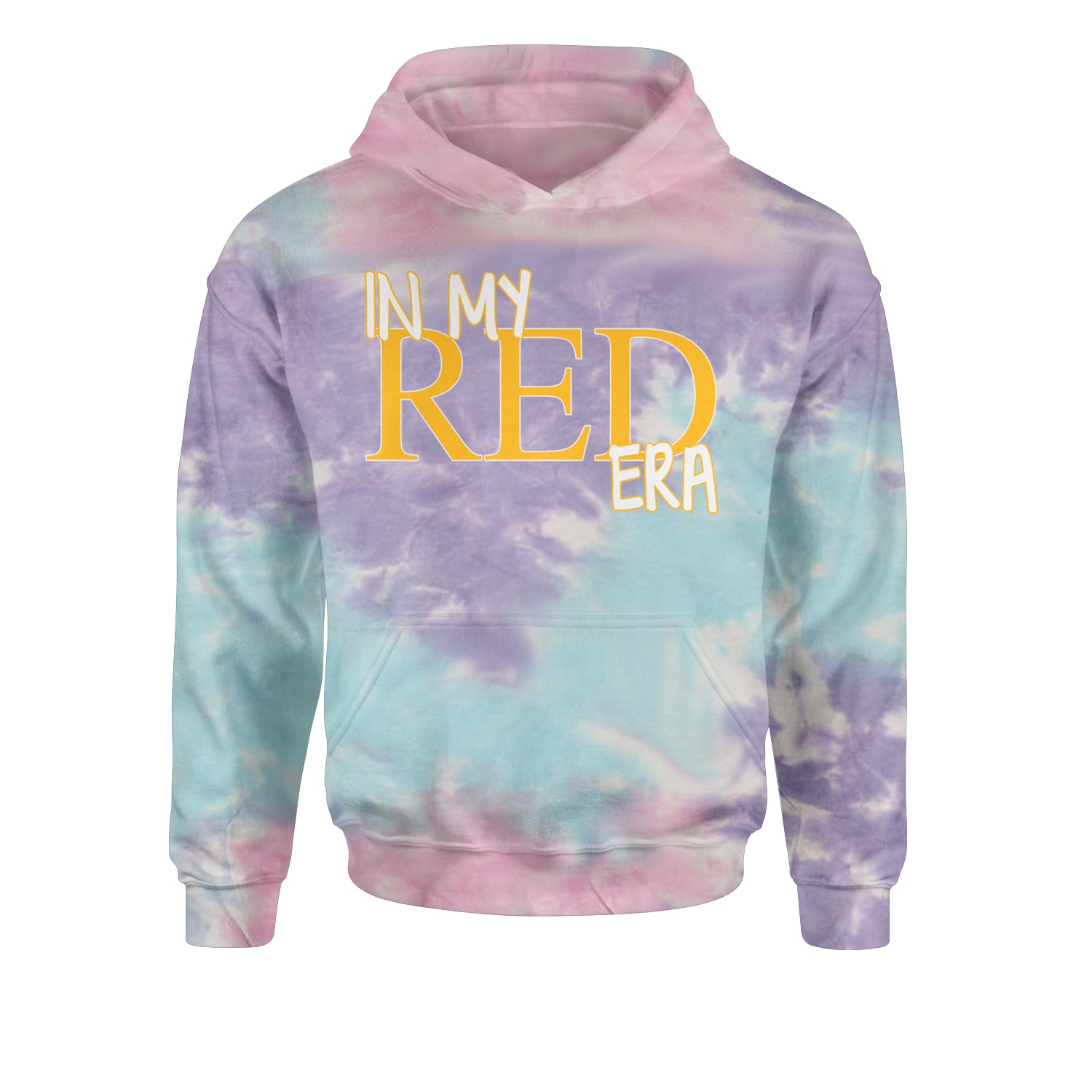 In My Red Era Kansas City Youth-Sized Hoodie Tie-Dye Cotton Candy