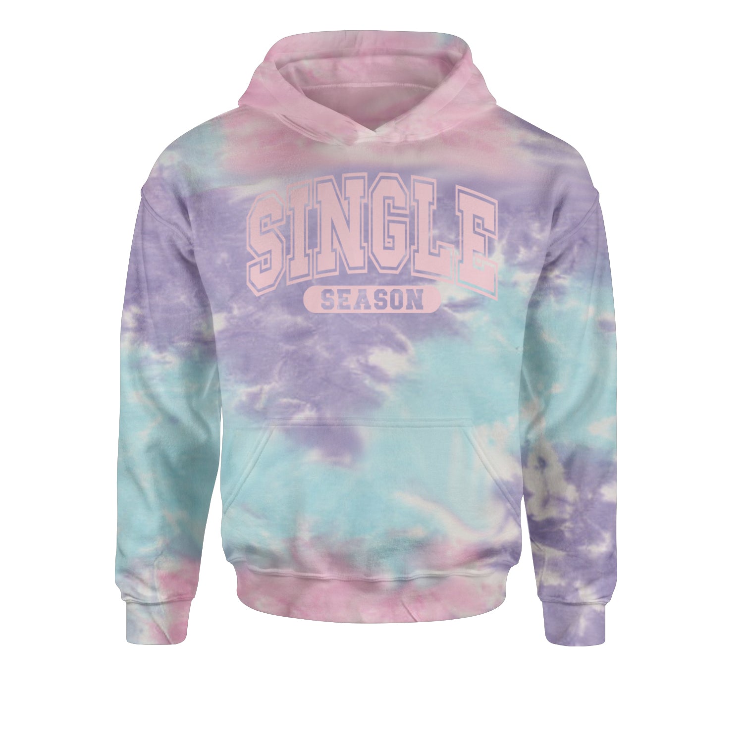 Single Season Valentine's DayYouth-Sized Hoodie Tie-Dye Cotton Candy