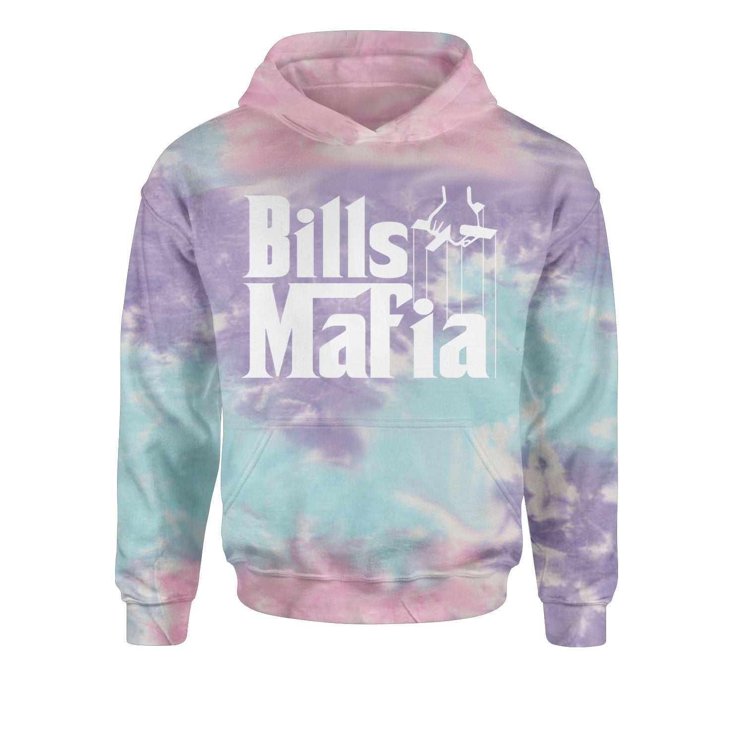 Mafia Bills Mafia Godfather Youth-Sized Hoodie Tie-Dye Cotton Candy