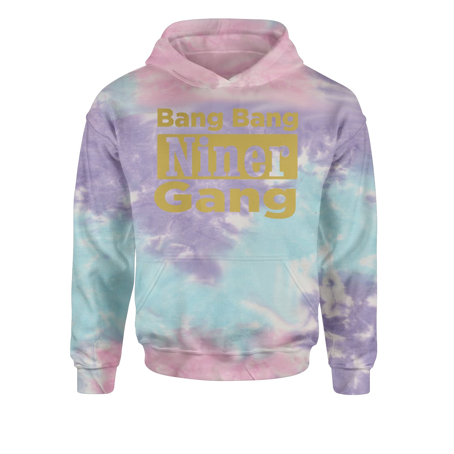 Bang Bang Niner Gang San Francisco Youth-Sized Hoodie Tie-Dye Cotton Candy