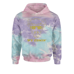 We Coming Coach Prime Colorado Youth-Sized Hoodie Tie-Dye Cotton Candy