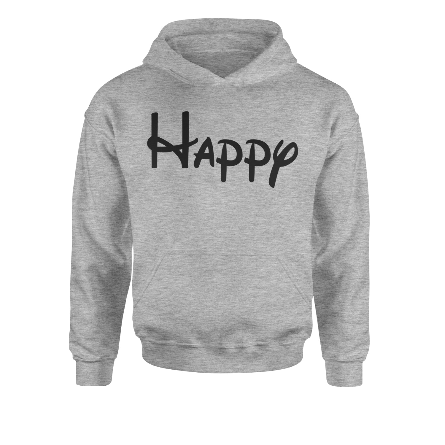 Happy - 7 Dwarfs Costume Youth-Sized Hoodie Heather Grey