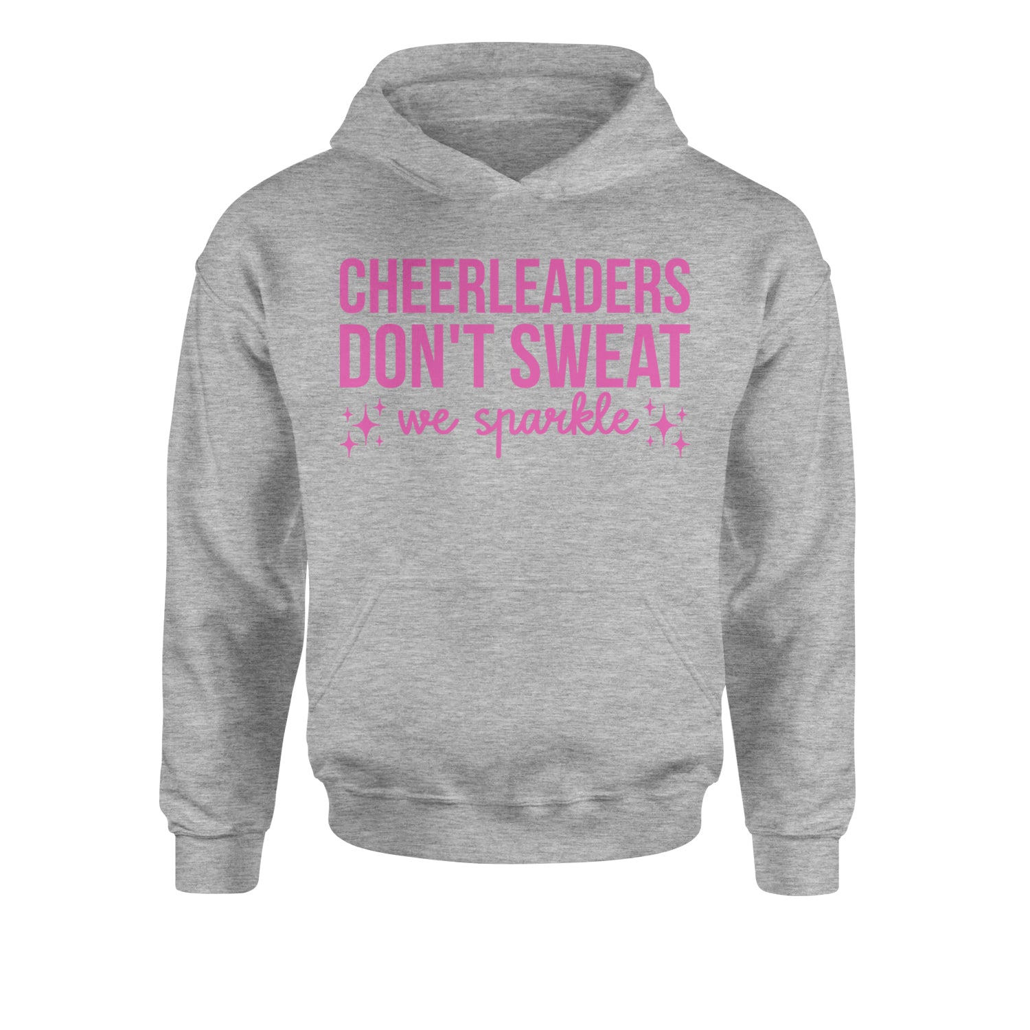 Cheerleaders Don't Sweat, We Sparkle Youth-Sized Hoodie Heather Grey