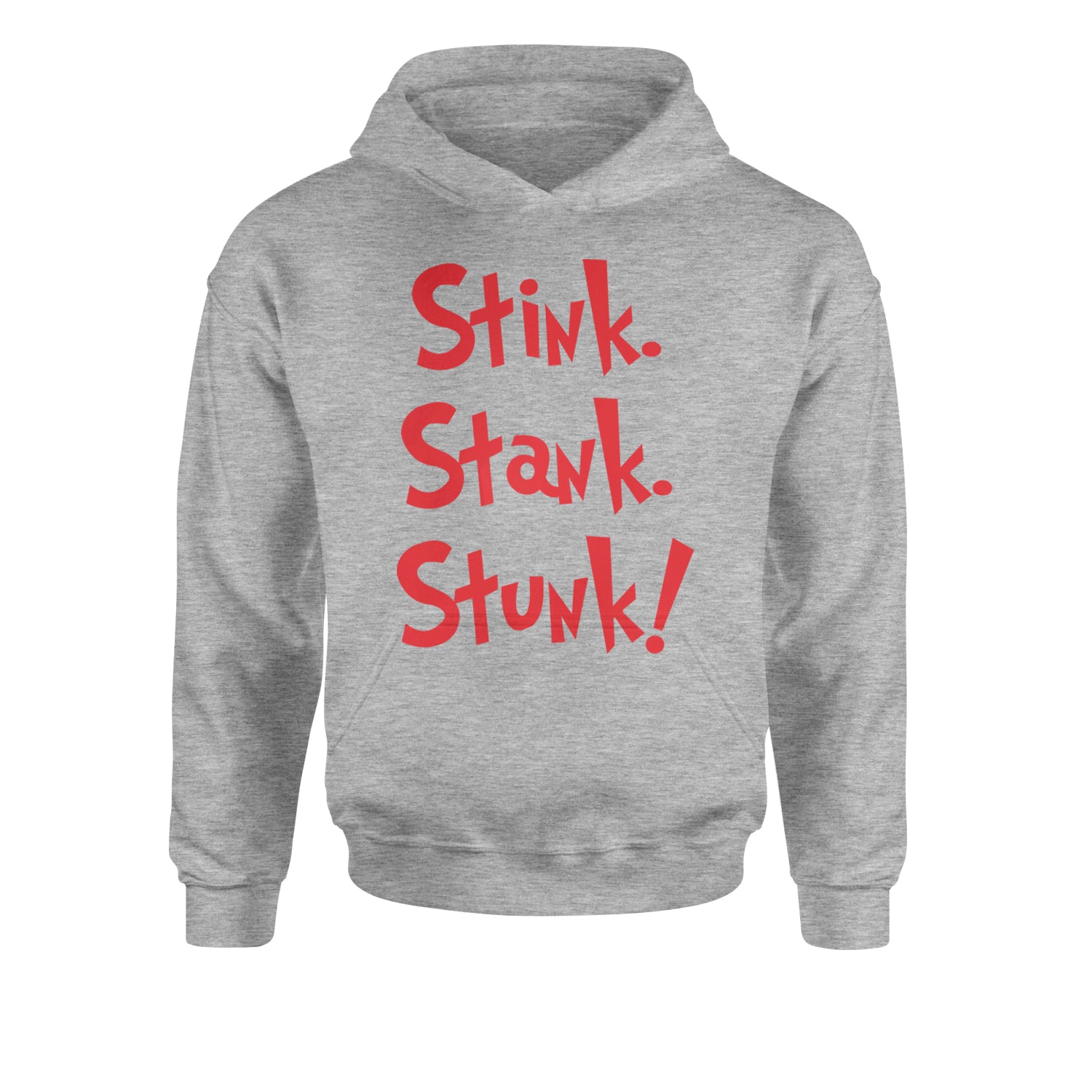 Stink Stank Stunk Gr-nchYouth-Sized Hoodie Heather Grey