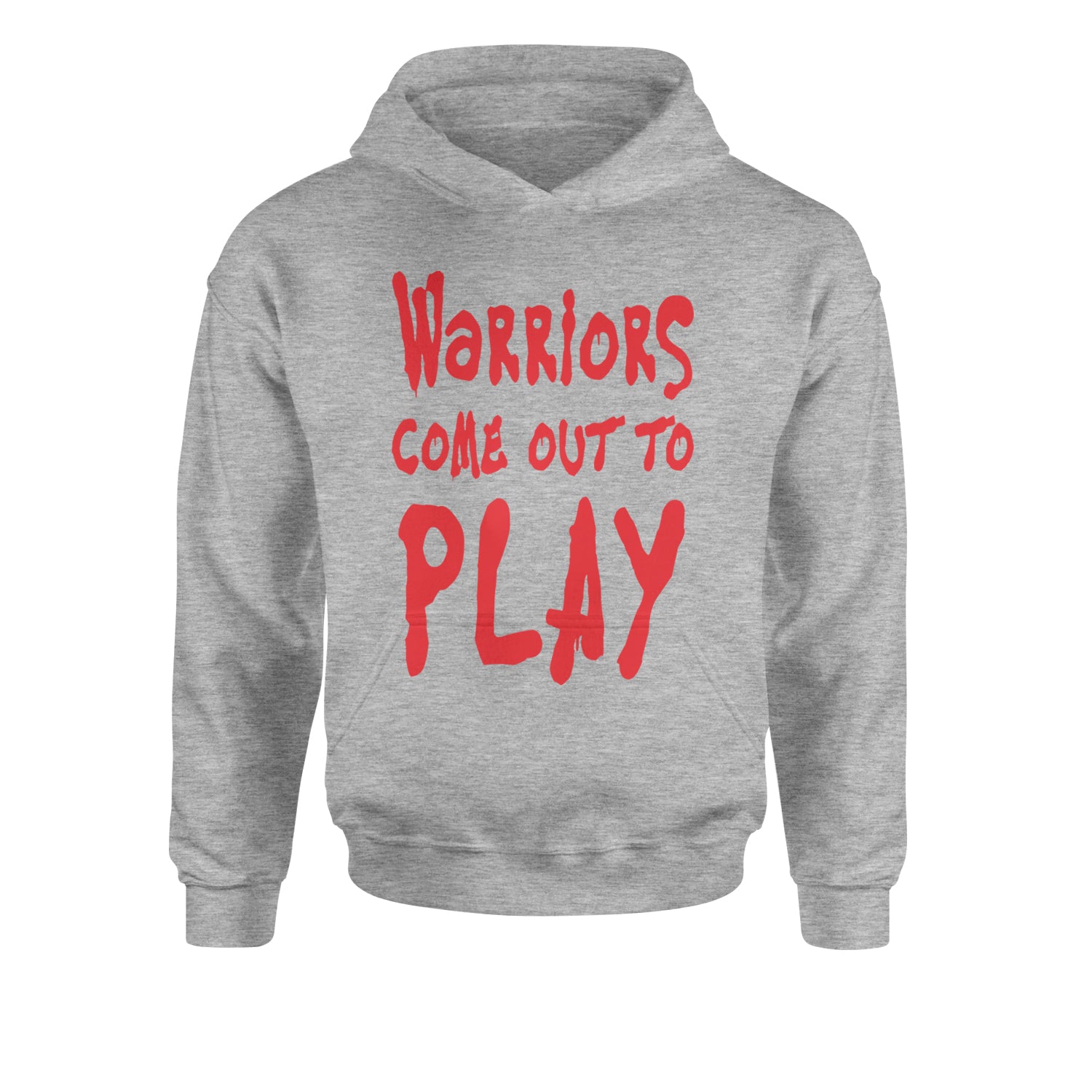 Warriors Come Out To Play  Youth-Sized Hoodie Heather Grey