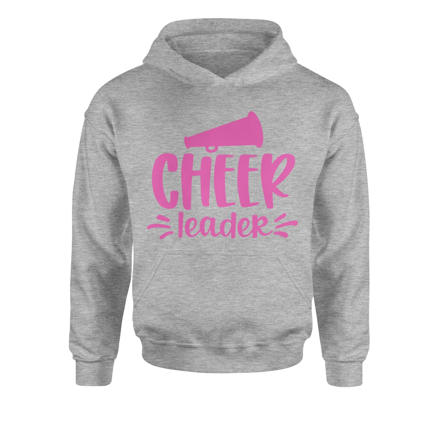 Cheerleader Bullhorn Youth-Sized Hoodie Heather Grey