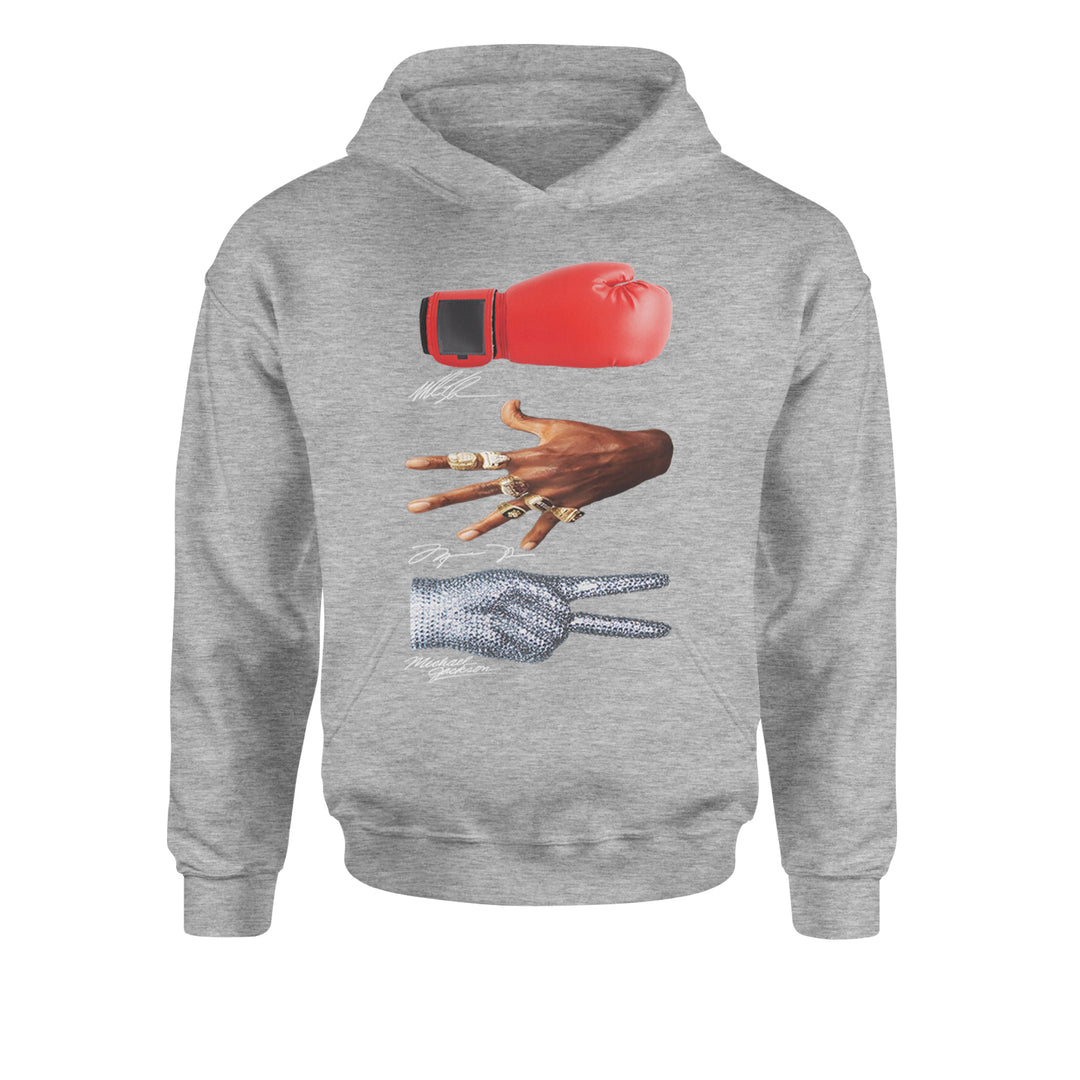 Tyson Jordan Jackson Iconic Michaels Youth-Sized Hoodie Heather Grey