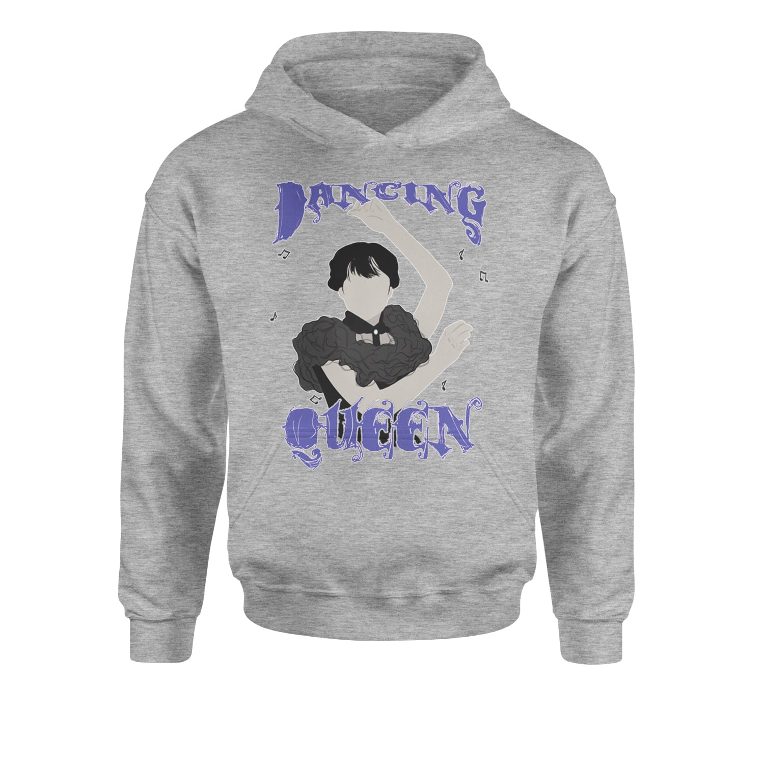 Wednesday Dancing Queen Youth-Sized Hoodie Heather Grey