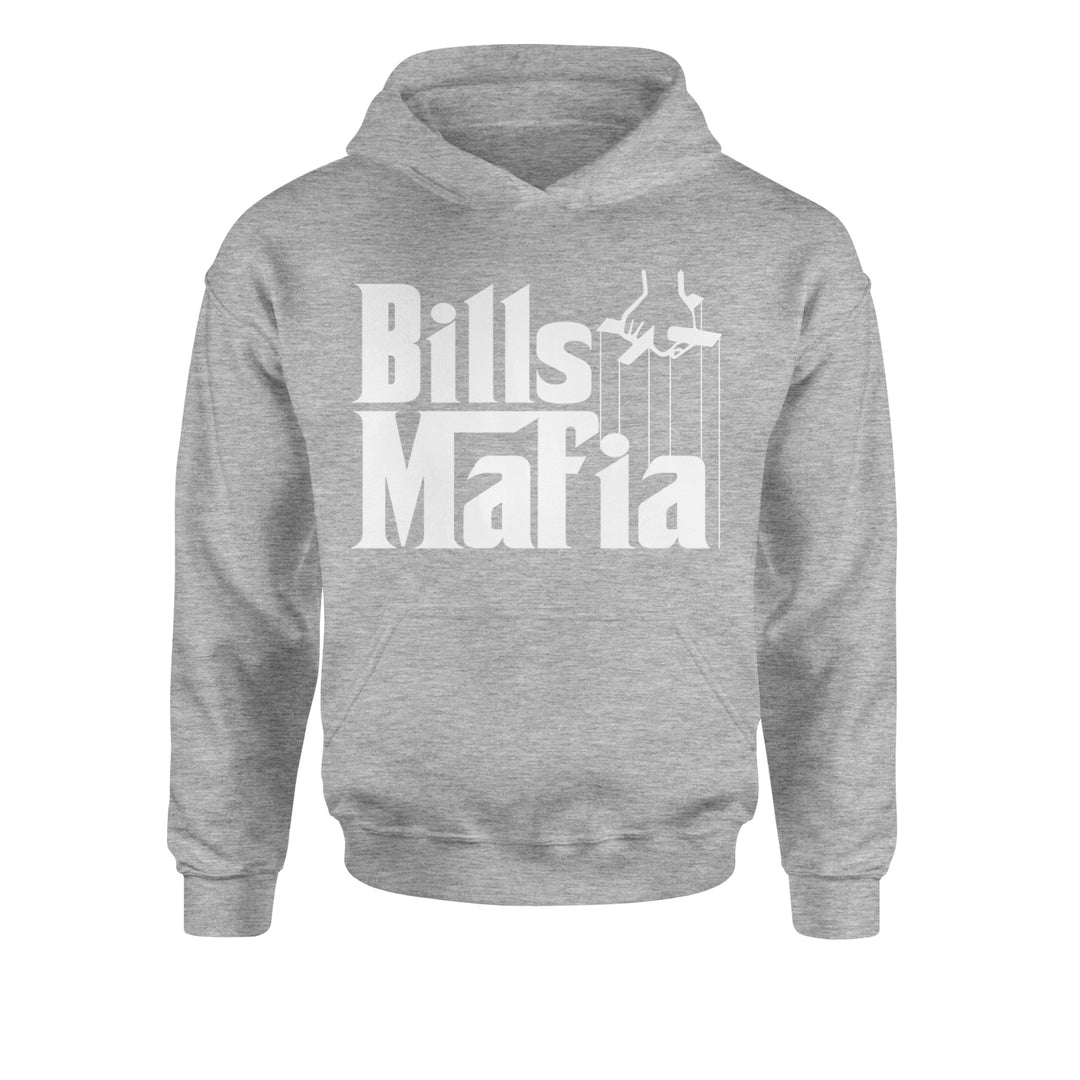 Mafia Bills Mafia Godfather Youth-Sized Hoodie Heather Grey