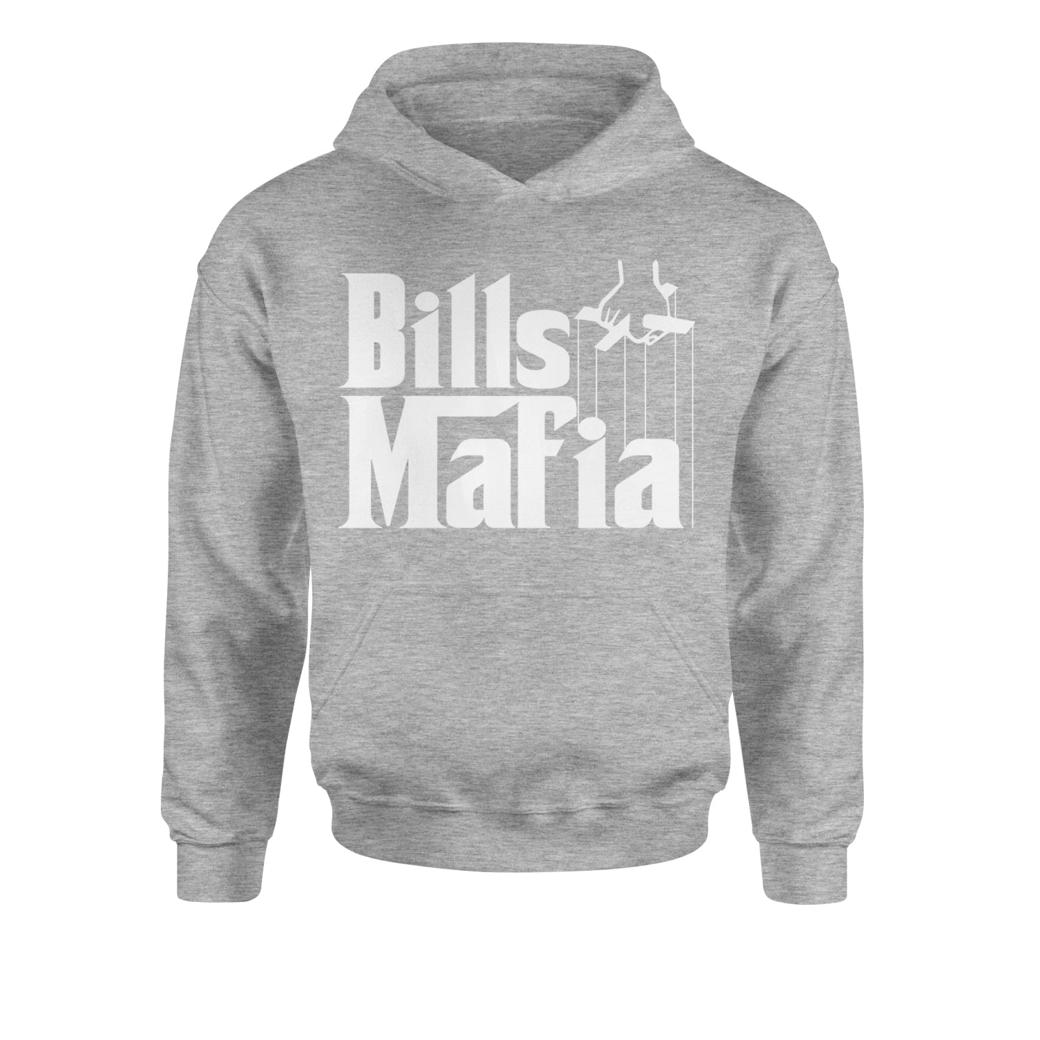 Mafia Bills Mafia Godfather Youth-Sized Hoodie Heather Grey