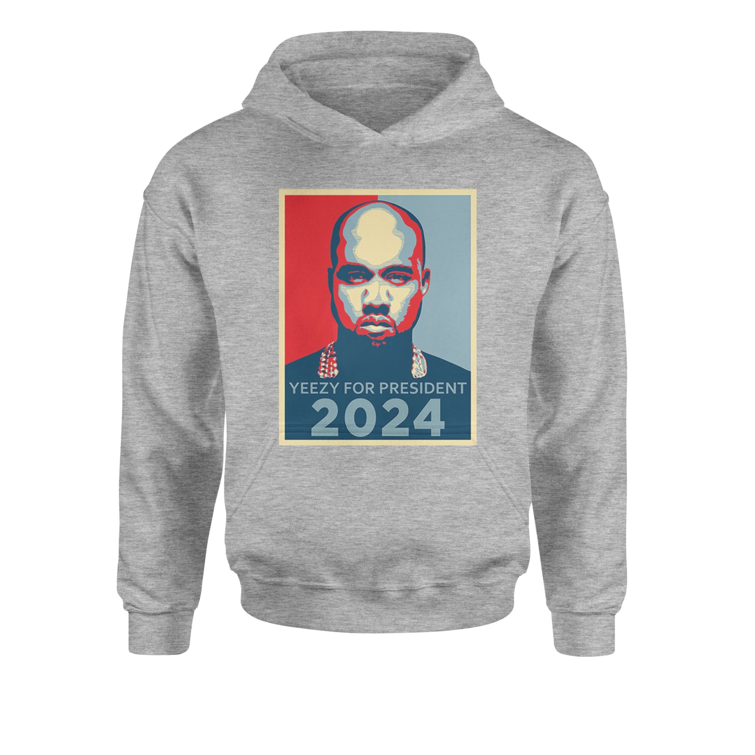 Yeezus For President Vote for Ye Youth-Sized Hoodie Heather Grey