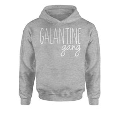 Galentine Gang Valentine's Shirt Youth-Sized Hoodie Heather Grey