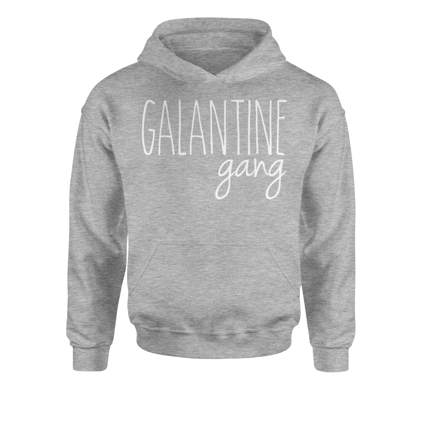 Galentine Gang Valentine's Shirt Youth-Sized Hoodie Heather Grey