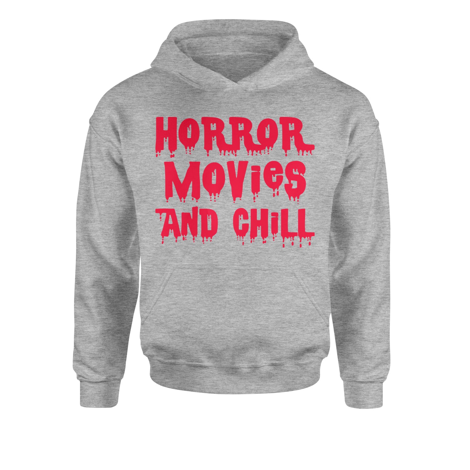 Horror Movies and ChillYouth-Sized Hoodie Heather Grey