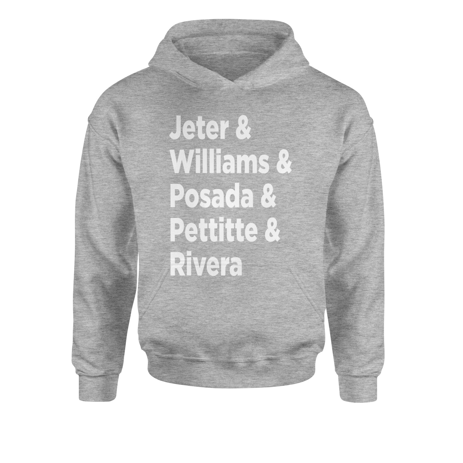 Jeter & Williams & Posada & Pettitte & Rivera Youth-Sized Hoodie Heather Grey