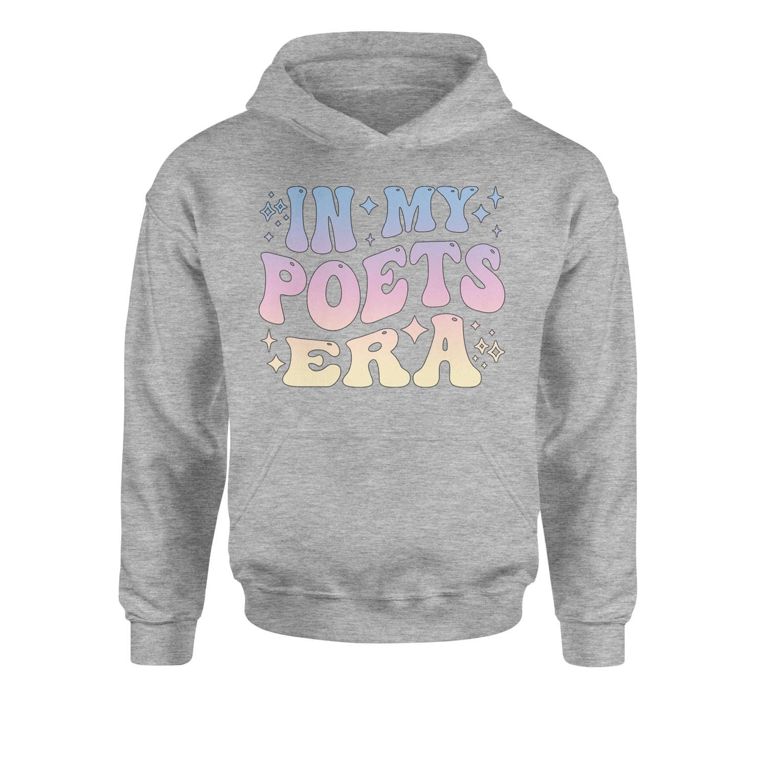 In My Poet Era Tie Dye TTPD Music Youth-Sized Hoodie Heather Grey