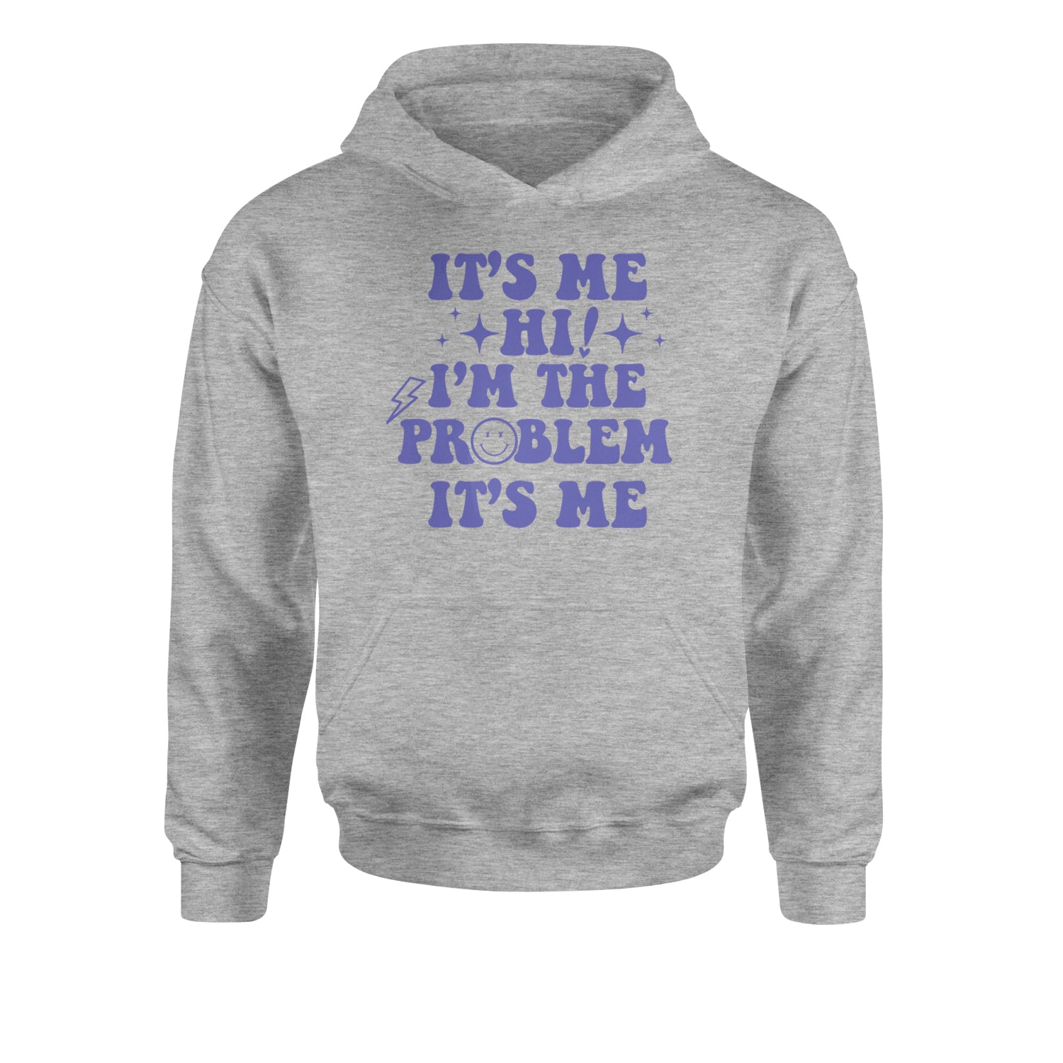 It's Me Hi I'm The Problem Youth-Sized Hoodie Heather Grey