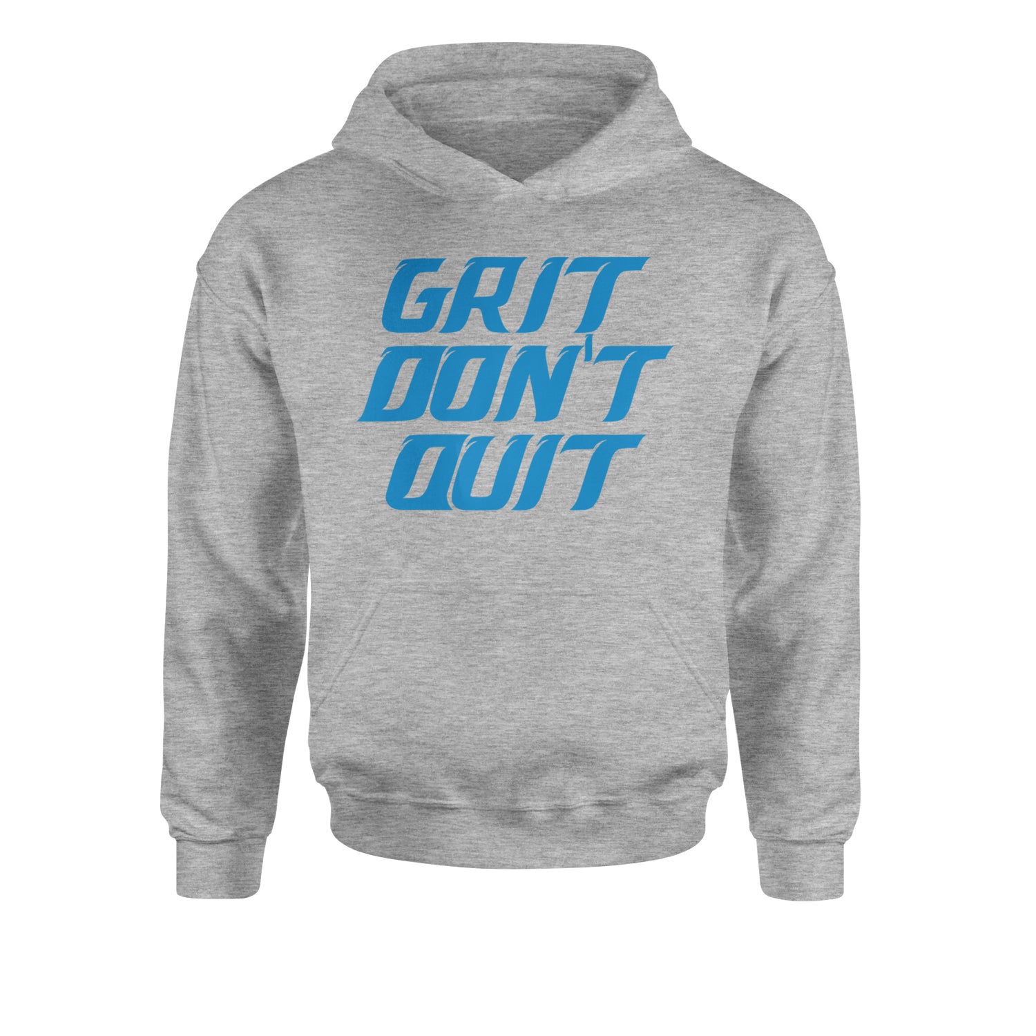 Grit Don't Quit Detroit Grit Youth-Sized Hoodie Heather Grey