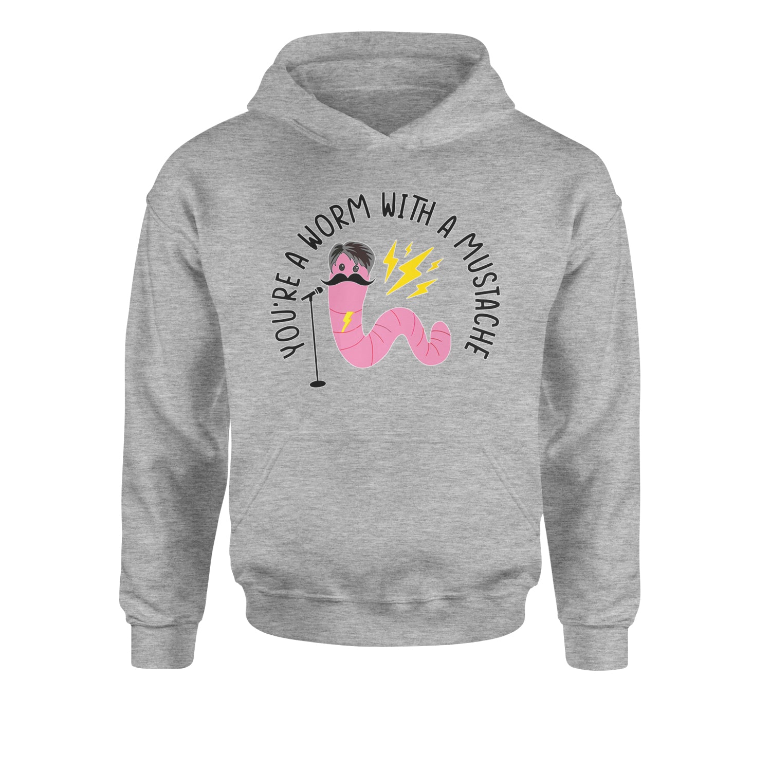 You're A Worm With A Mustache Tom ScandovalYouth-Sized Hoodie Heather Grey