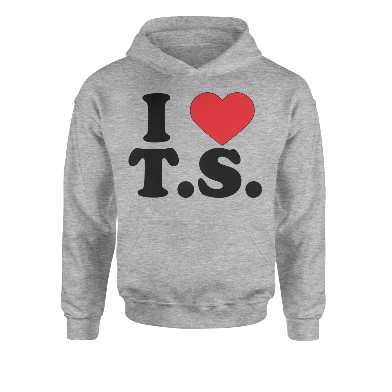 I Heart T.S. Concert Music Lover  Youth-Sized Hoodie Heather Grey