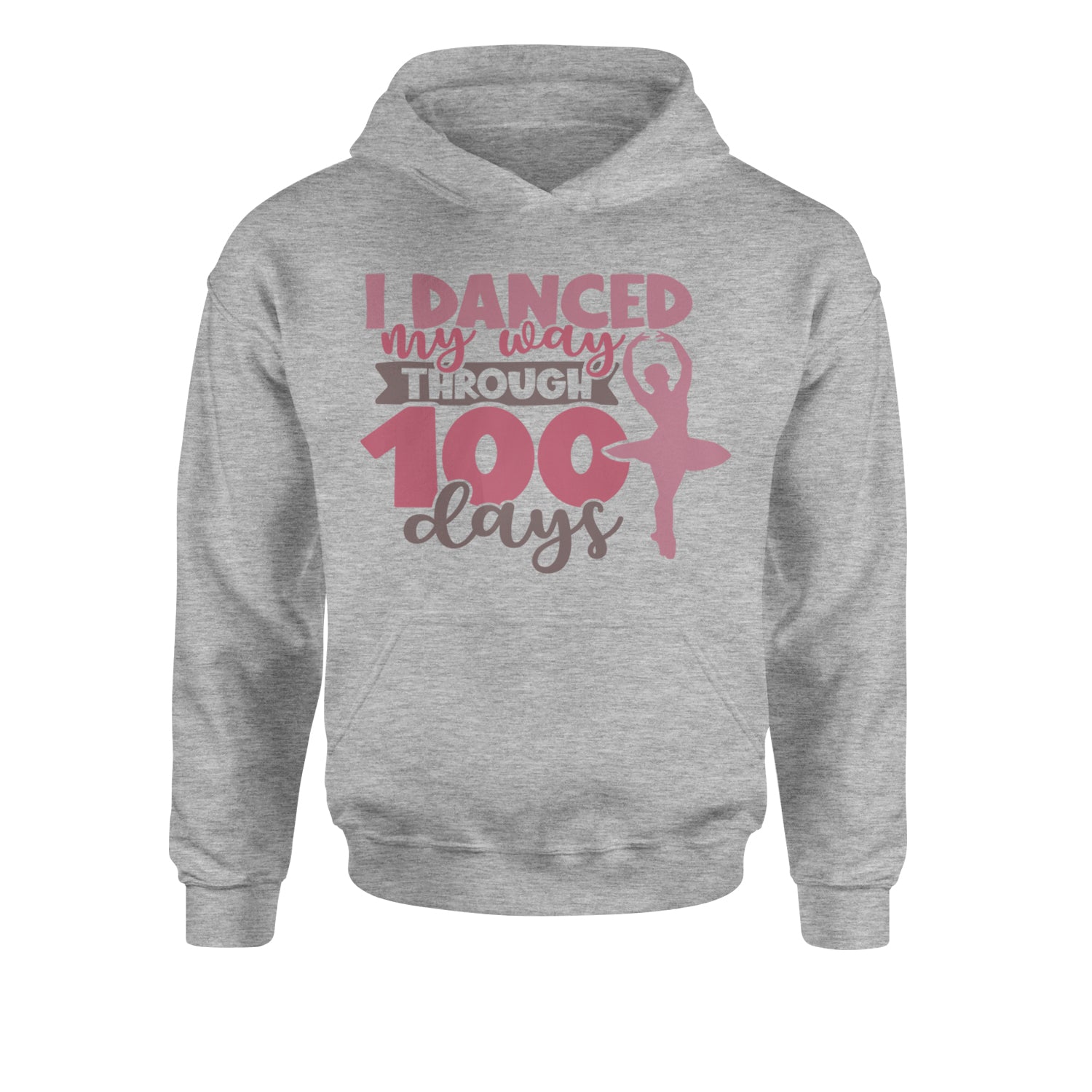 I Danced My Way Through 100 Days Of SchoolYouth-Sized Hoodie Heather Grey