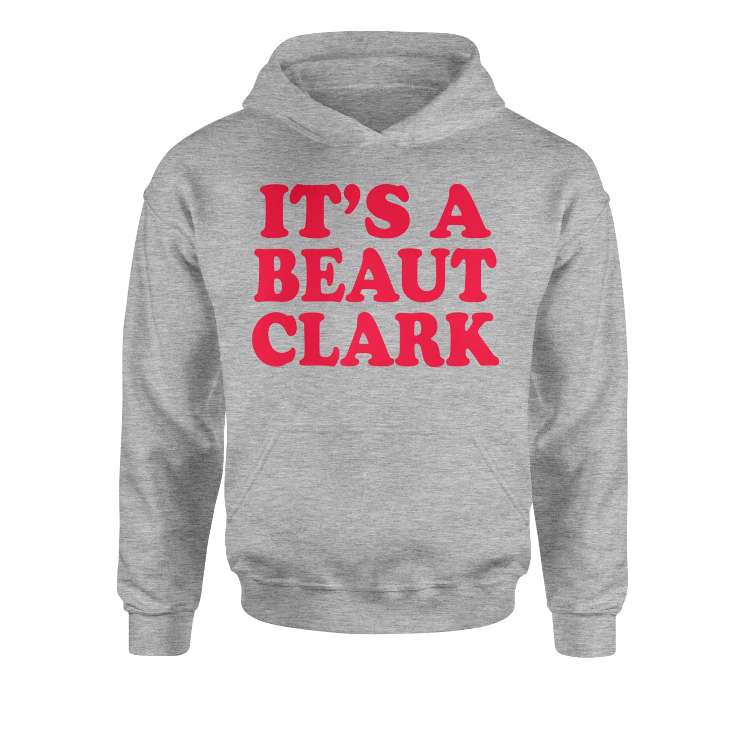 It's a Beaut Clark Festive ChristmasYouth-Sized Hoodie Heather Grey