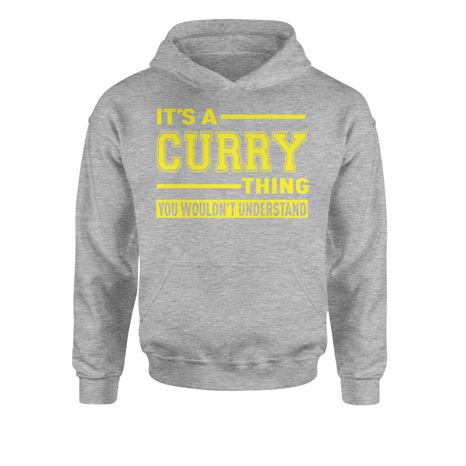 It's A Curry Thing, You Wouldn't Understand Basketball Youth-Sized Hoodie Heather Grey