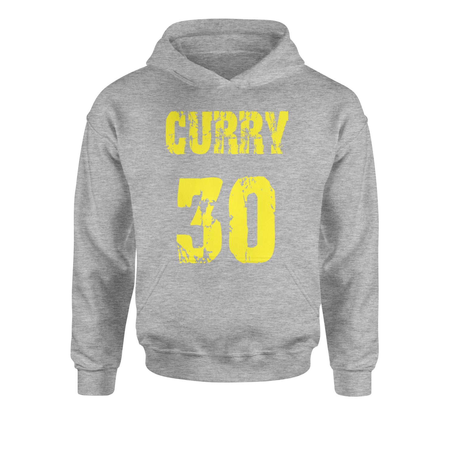 Curry #30 Youth-Sized Hoodie Heather Grey