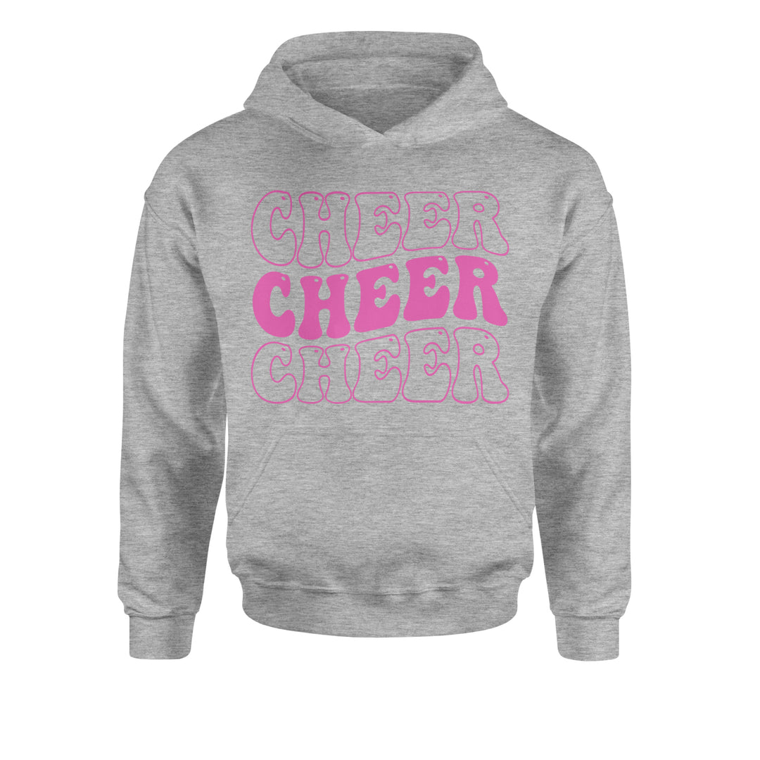 Cheer Cheer Cheer Youth-Sized Hoodie Heather Grey