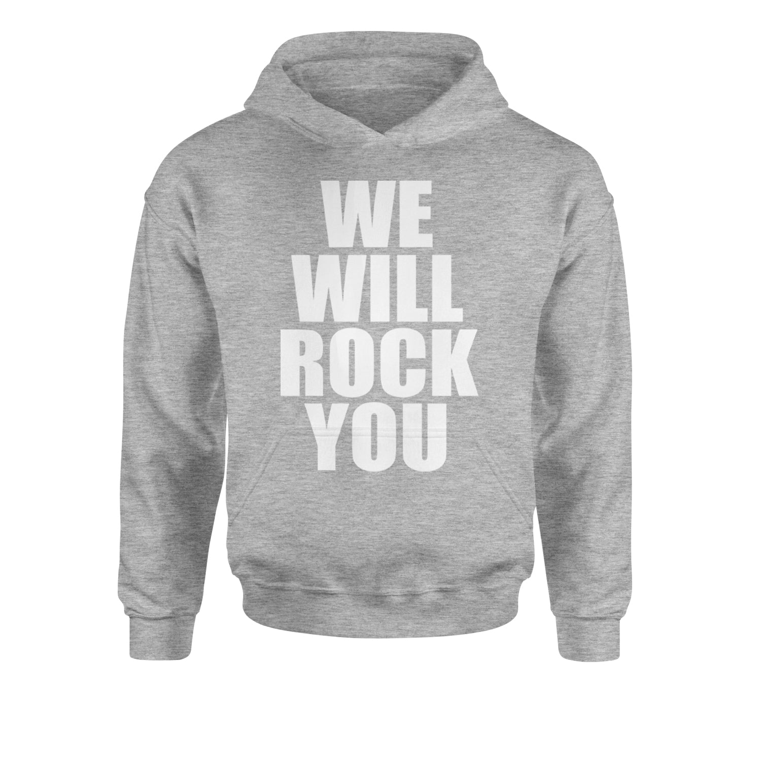 We Will Rock You Youth-Sized Hoodie Heather Grey