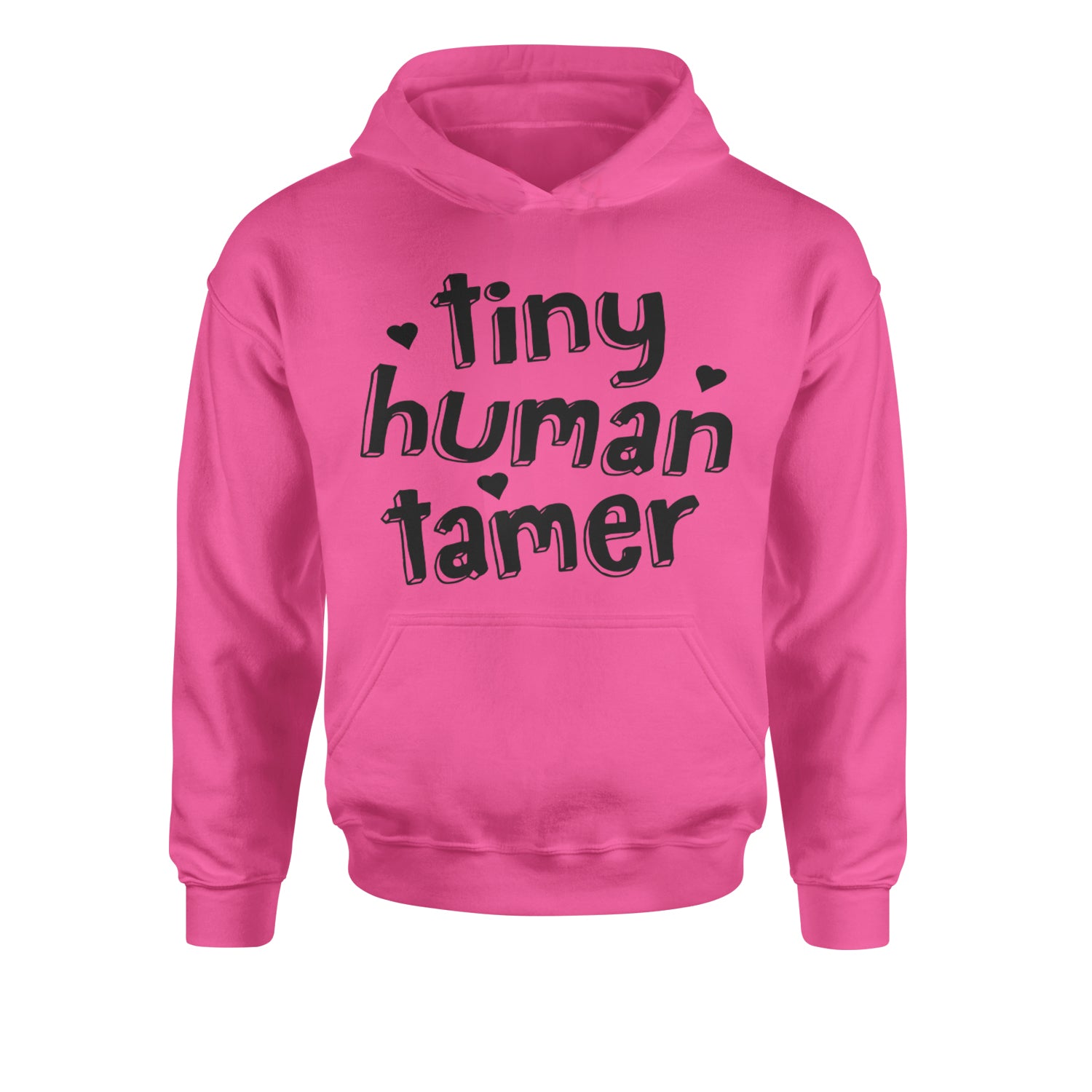 Tiny Human Tamer Teacher Youth-Sized Hoodie Heather Grey