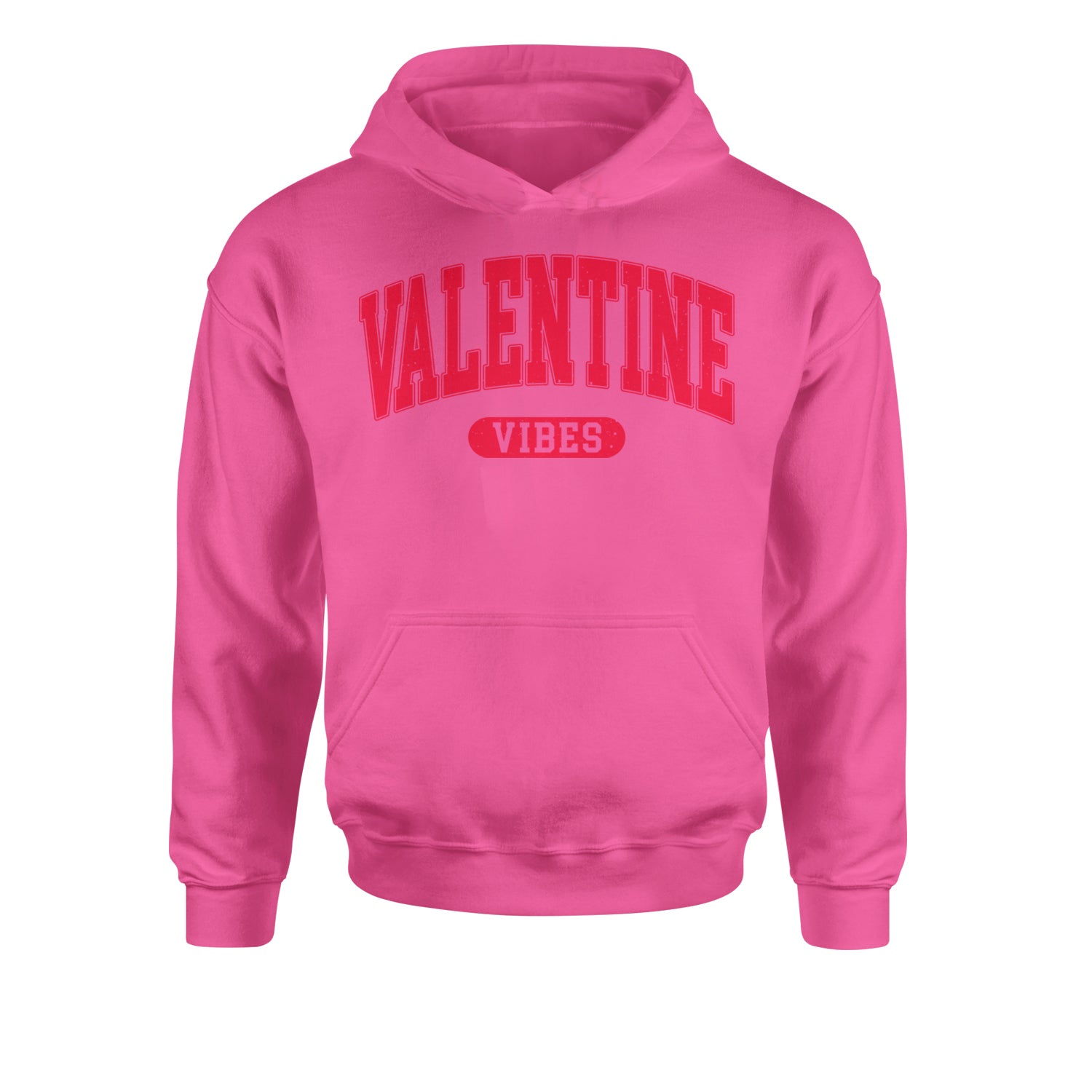 Valentines VibesYouth-Sized Hoodie Hot Pink